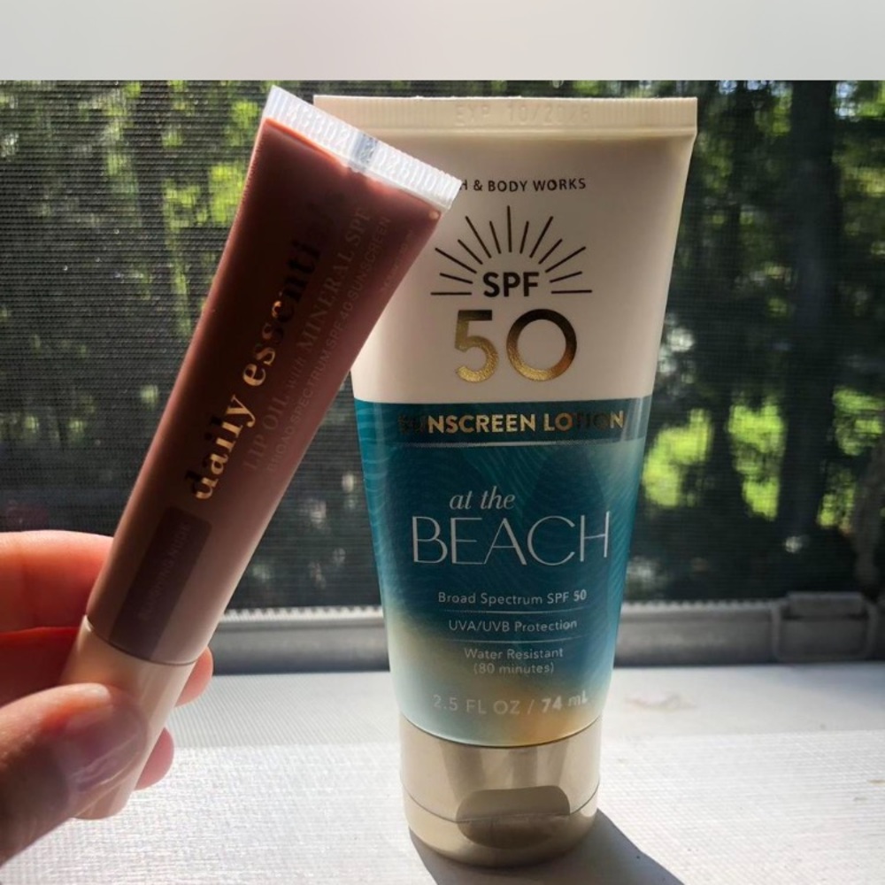 Bath & Body Works SPF 50 Sunscreen Lotion and Daily Essentials Lip Balm Set